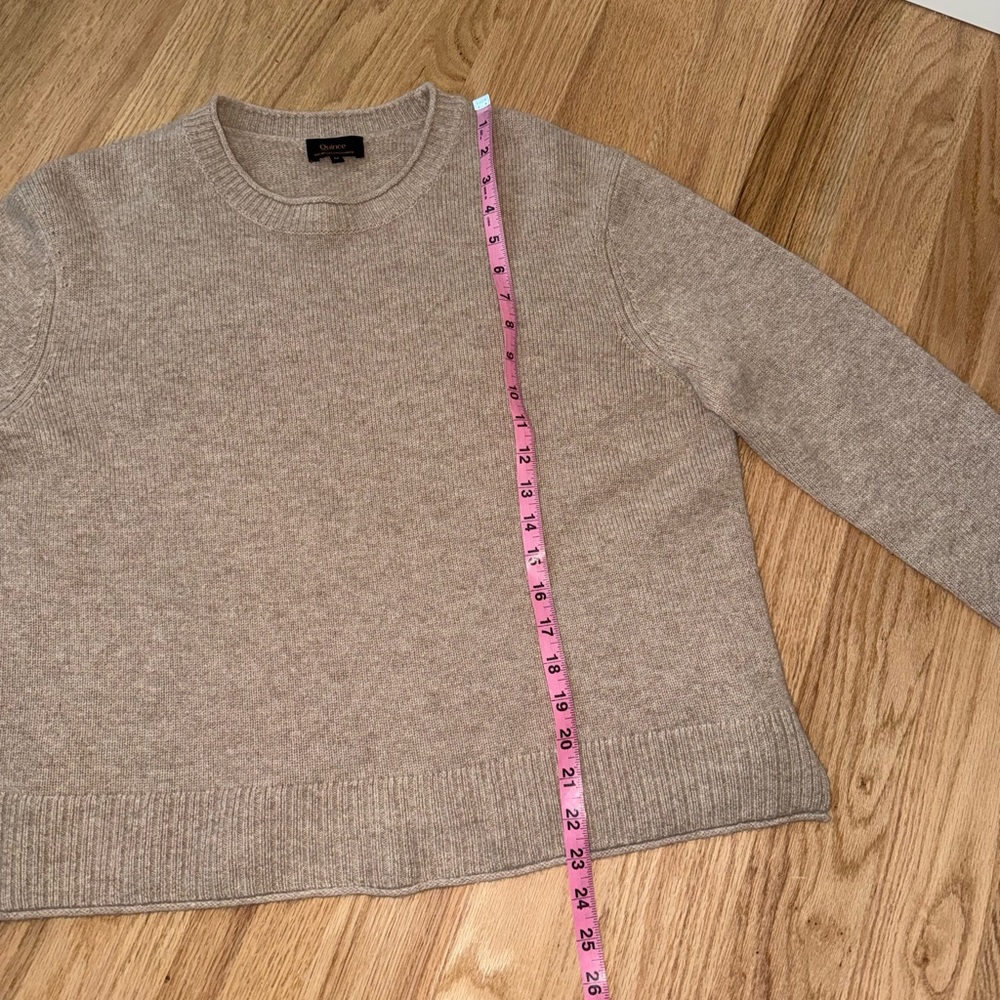 Quince 100% Cashmere Oversized Crewneck Sweater Cream Oatmeal Size Medium - Picture 4 of 8